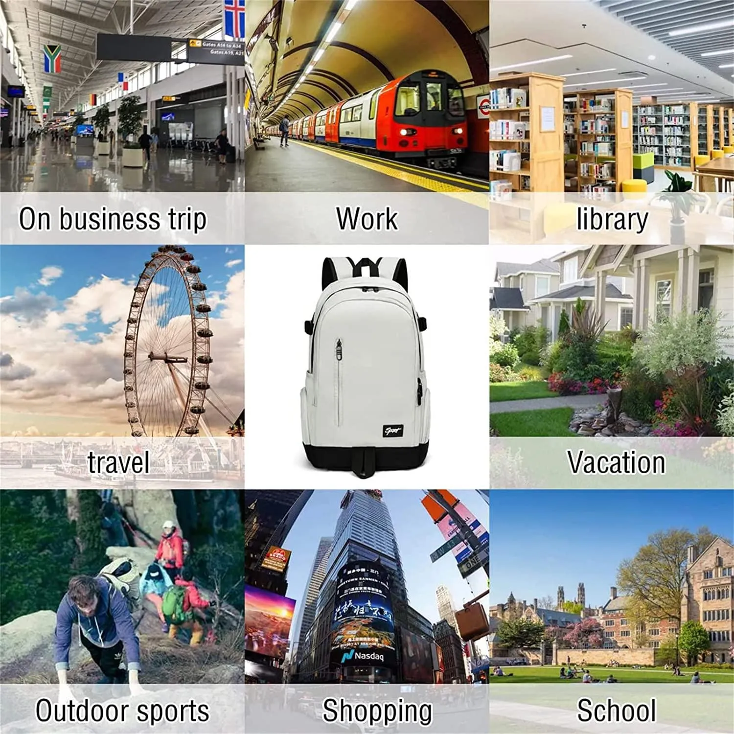 Travel Laptop Backpack, Business Slim Durable Laptops Backpack School Computer Bag Gifts for Men & Women Fits 15 Inch Notebook