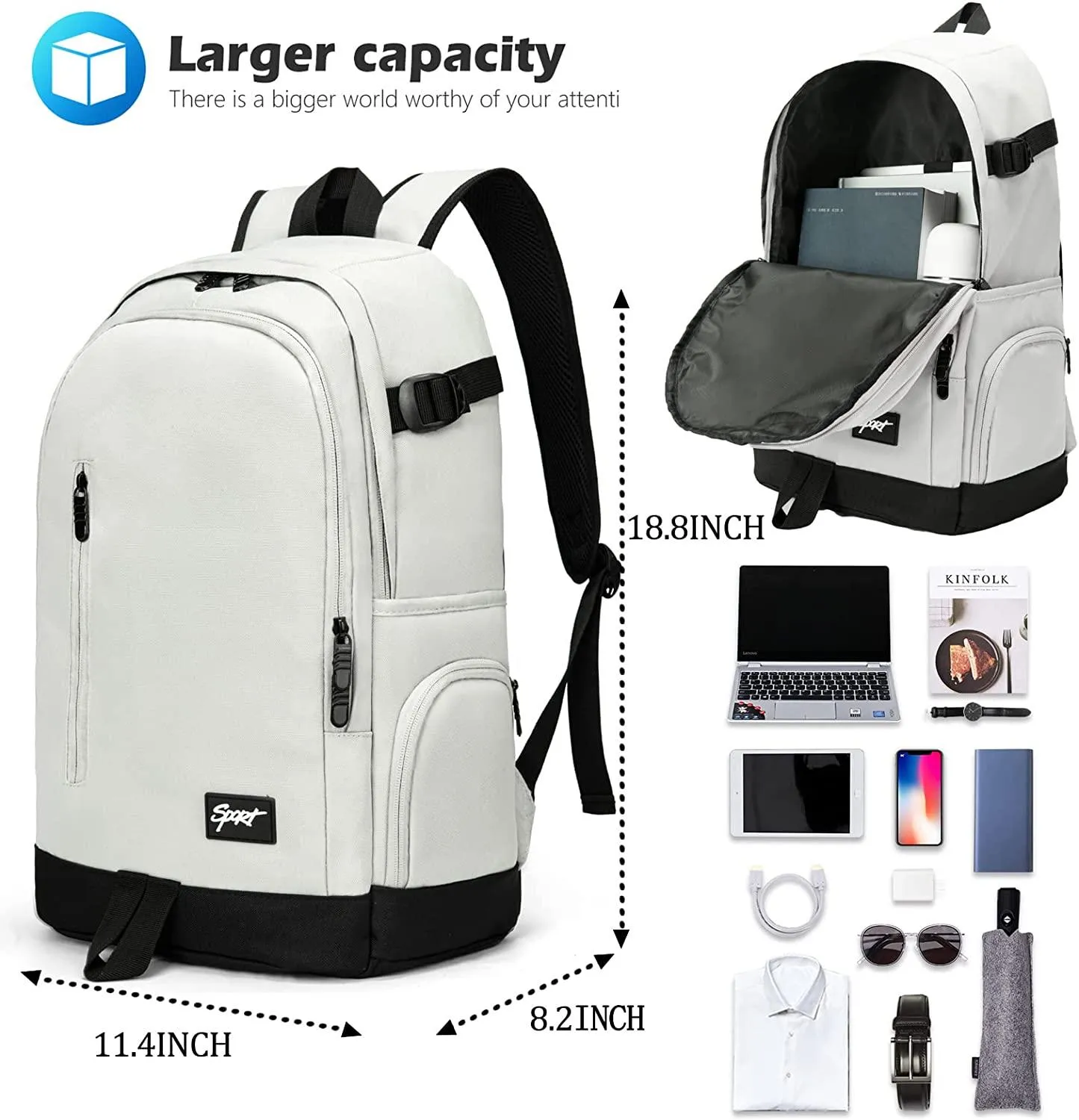 Travel Laptop Backpack, Business Slim Durable Laptops Backpack School Computer Bag Gifts for Men & Women Fits 15 Inch Notebook