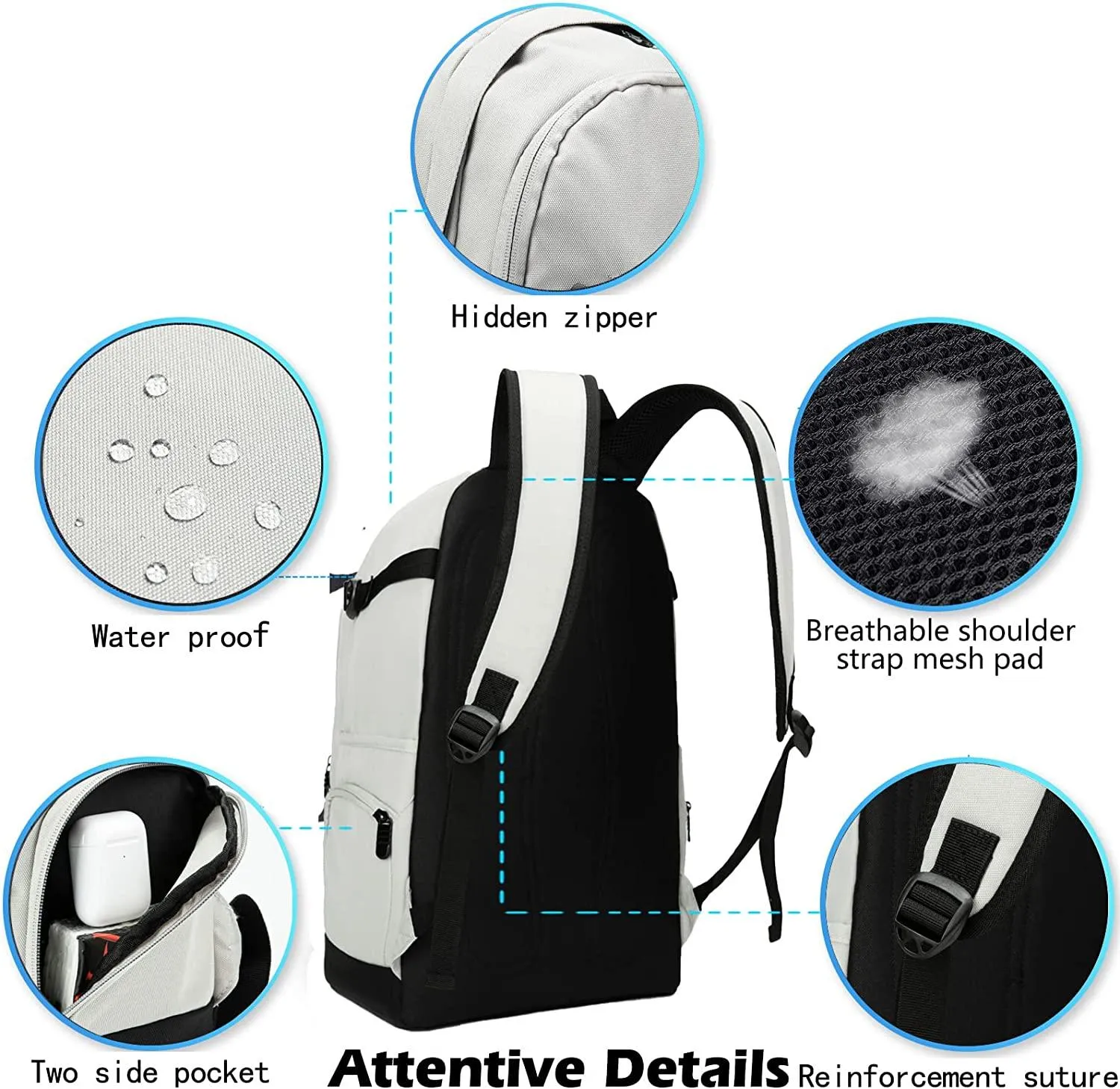 Travel Laptop Backpack, Business Slim Durable Laptops Backpack School Computer Bag Gifts for Men & Women Fits 15 Inch Notebook