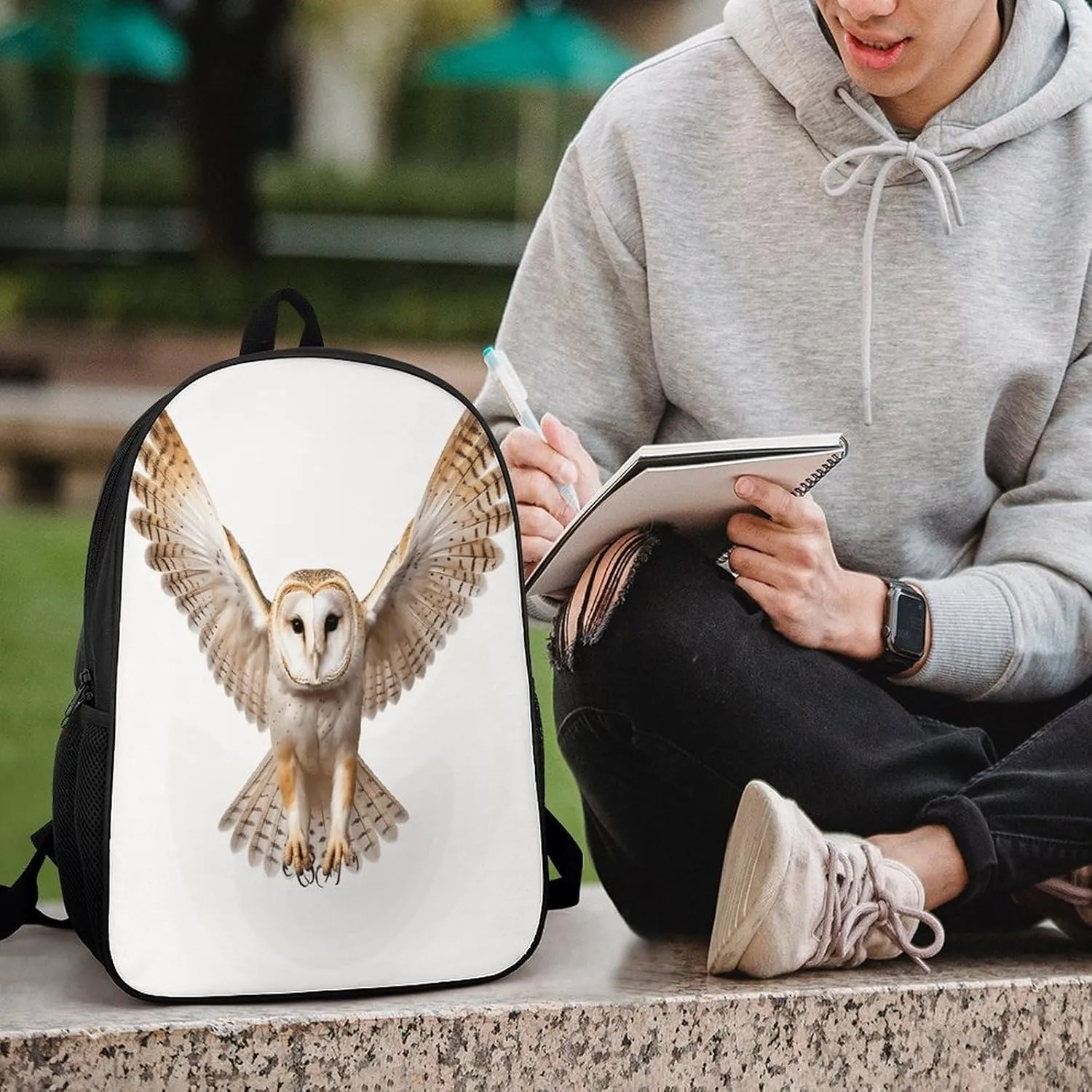 Travel Laptop Backpack Slim Durable Lightweight Back Pack Cute A Barn Owl Small Backpack For Women Men