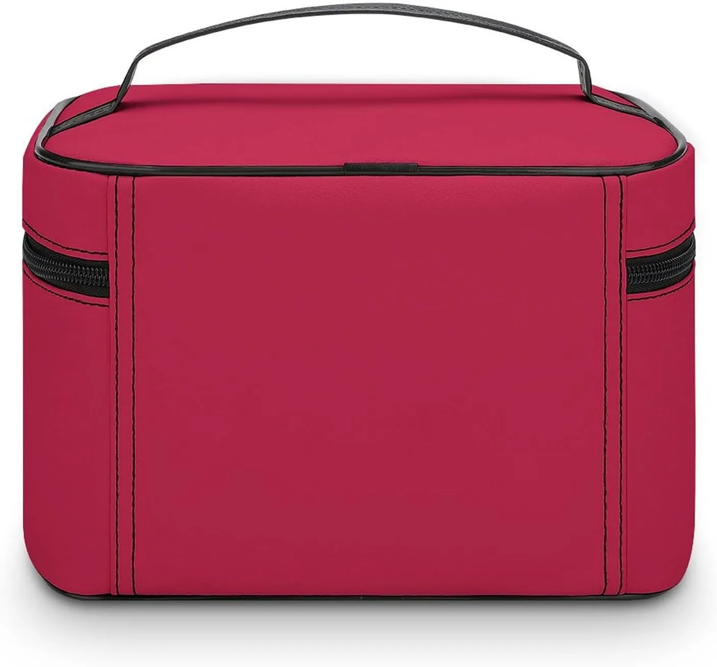Travel Makeup Bag, Bright Maroon (Solid Color) Cosmetic Bags for Women Large Capacity Waterproof Toiletry Bag Make up Organizer