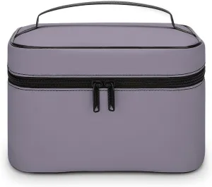 Travel Makeup Bag, Simple Lilac Cosmetic Bags for Women Large Capacity Waterproof Toiletry Bag Make up Organizer