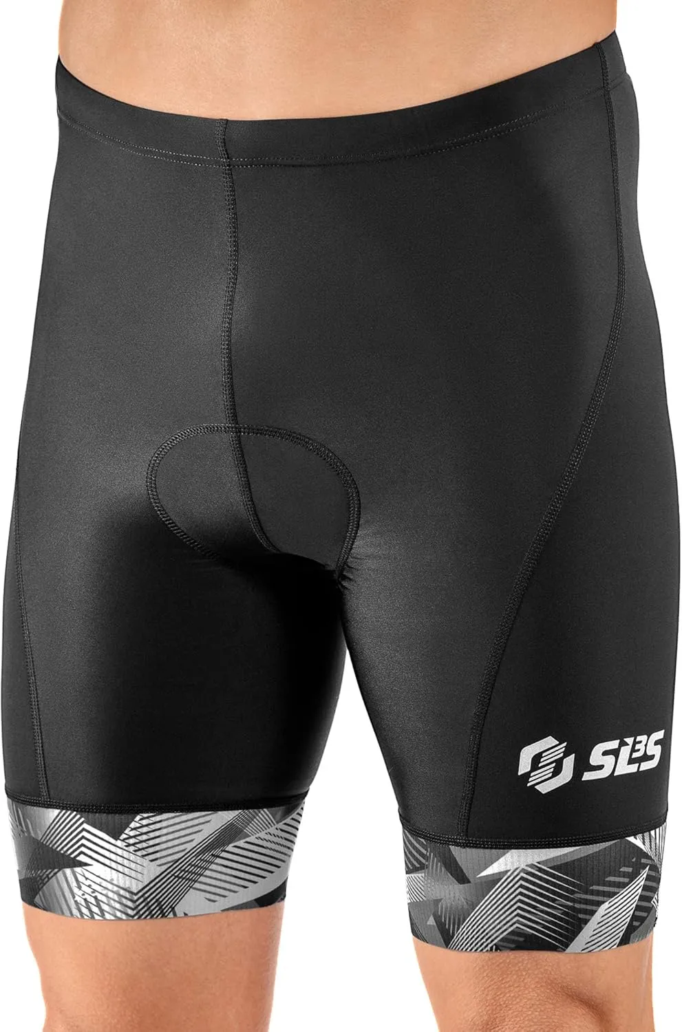 Triathlon Shorts - Men's Padded Tri Shorts with 2 Pockets, Medium Compression