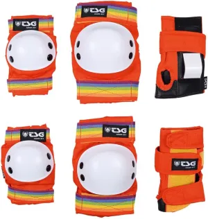 TSG Junior Set of Knee Pads, Elbow Pads and Wrist Guards, Skateboarding, Hardshell, Comfortable Wear, EVA Foam, Protection, Safety, Horseshoe Shape, Boys, Girls, Swiss Design