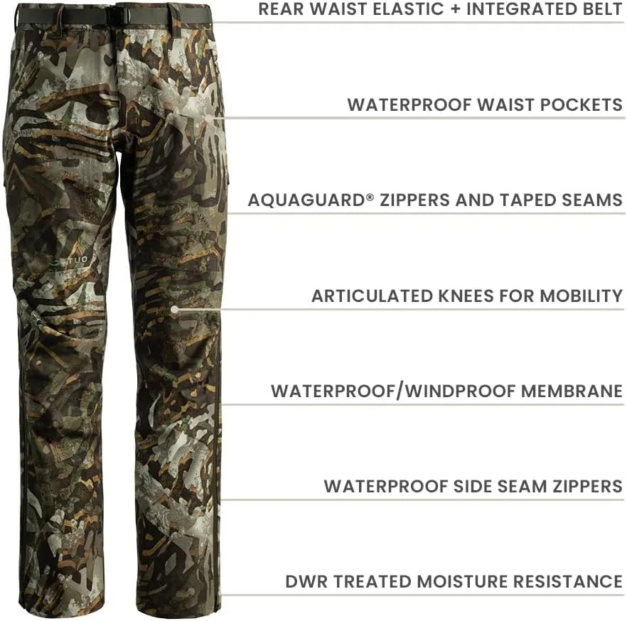 TUO Ballistic Storm Pant - Waterproof Outdoor Pants with OdorCrunch™ Technology and Articulated Knees for All-Weather Comfort