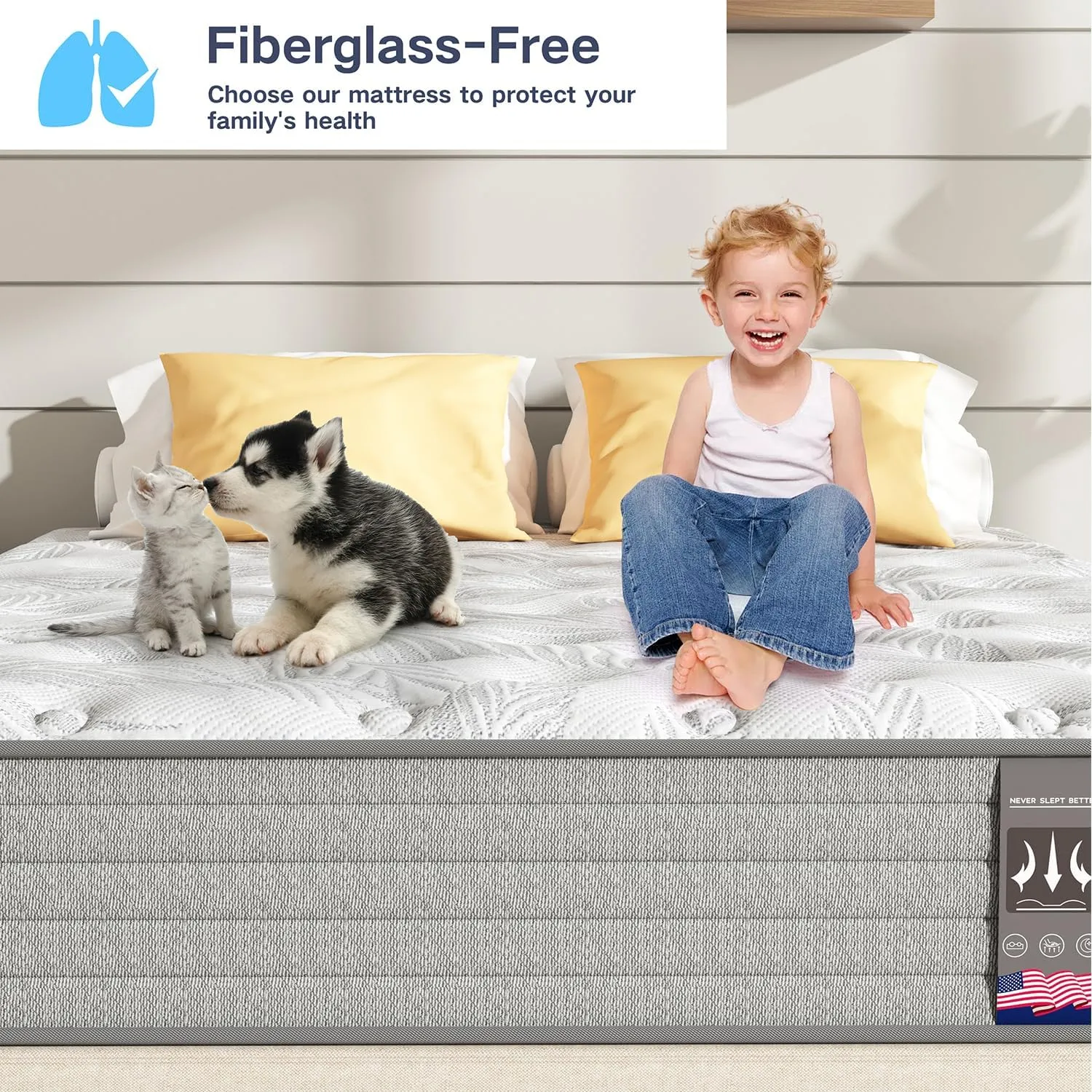 Twin XL Mattress,12 Inch Superior Hybrid XL Twin Mattress in a Box with Gel Memory Foam for Back & Lumbar Support,Individually Pocket Springs for Pressure Relief,Medium Firm,CertiPUR-US,39"*80"*12"