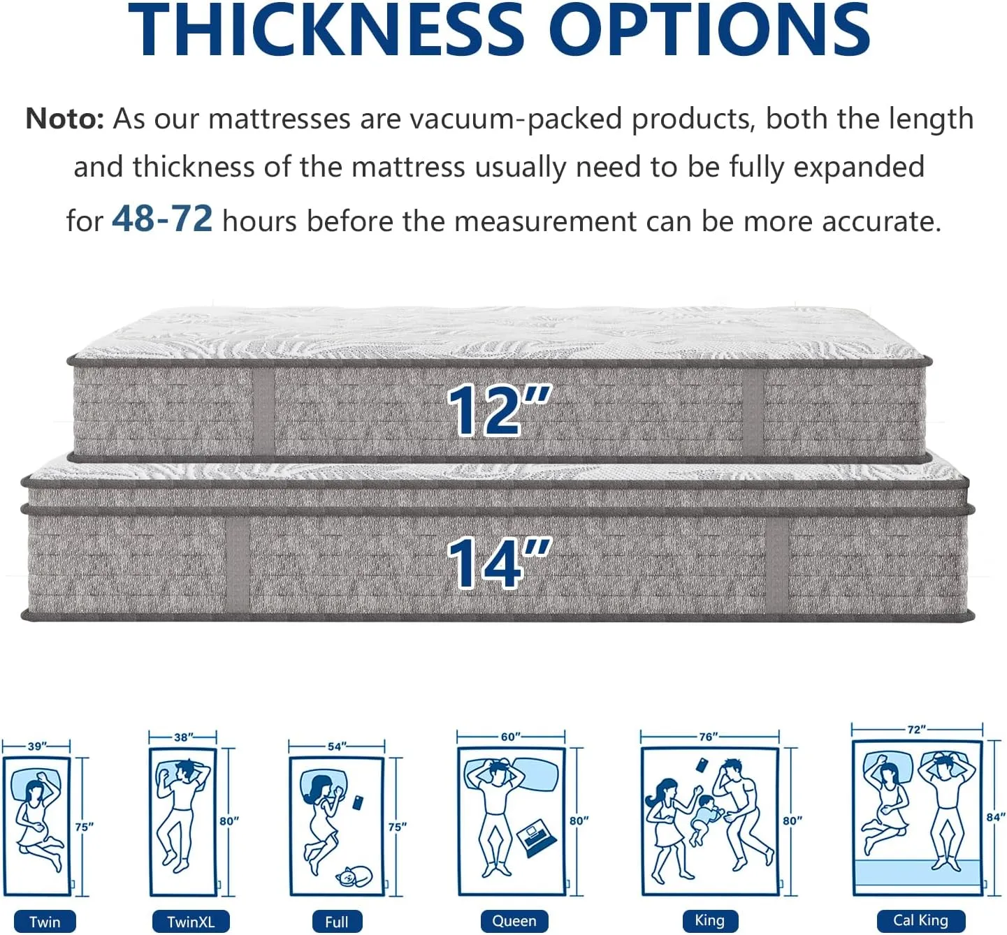 Twin XL Mattress,12 Inch Superior Hybrid XL Twin Mattress in a Box with Gel Memory Foam for Back & Lumbar Support,Individually Pocket Springs for Pressure Relief,Medium Firm,CertiPUR-US,39"*80"*12"