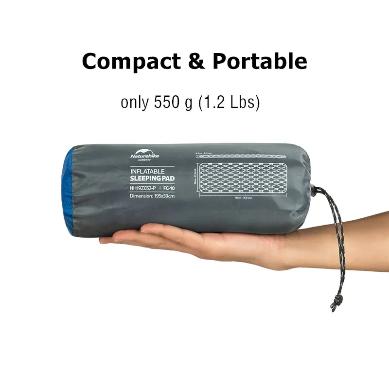 Ultralight Inflatable Camping Mattress - Waterproof, Compact, Single Sleeping Pad for Travel & Camping