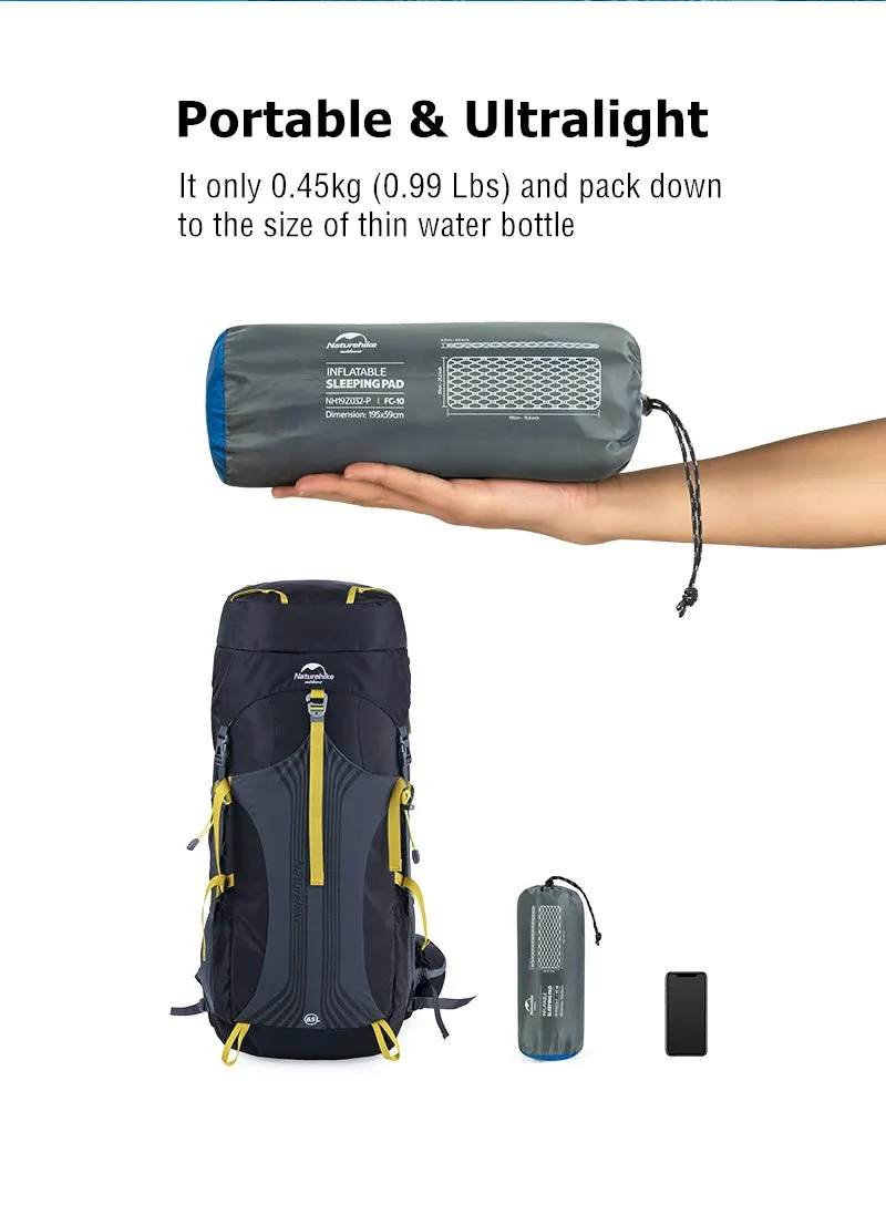 Ultralight Inflatable Camping Mattress - Waterproof, Compact, Single Sleeping Pad for Travel & Camping