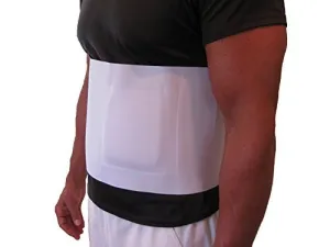 Umbilical Navel Hernia Belt with Compression Pad 8 Inch White - XXL