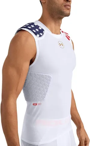 Under Armour 5-Pad Top Pro McDavid HEX Padded Chest Shirt, Waist Compression & Rib, Spine, & Shoulder Protection. Youth / Adult. Football, Soccer, Wrestling, Field Hockey, Lacross, Paintball, etc