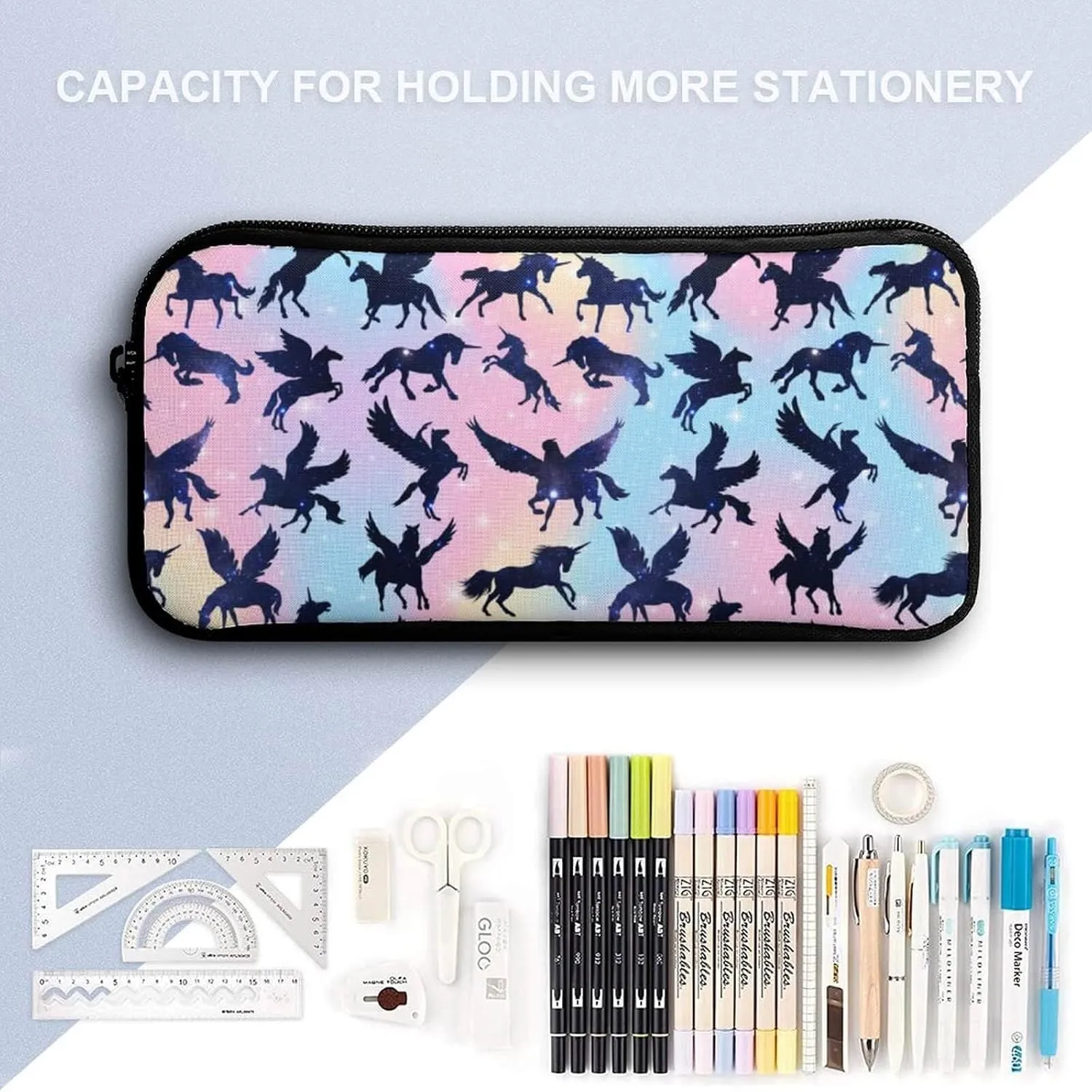 Unicorn Backpack with Lunch Box & Pencil Case for Kids Girls Boys School, 16 Inch Cute Unicorns Bookbag, School Backpack for Students Children, Lightweight, Large Capacity