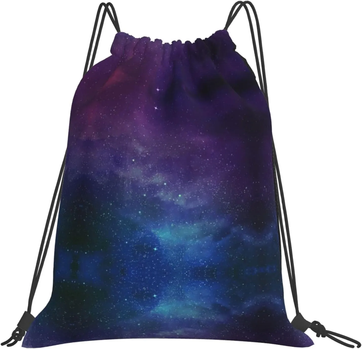 Universe with Stars and Galaxy Interstellar Leisure drawstring drawstring backpack, Drawstring Yoga bag, outdoor portable backpack, White, One Size, White, One Size