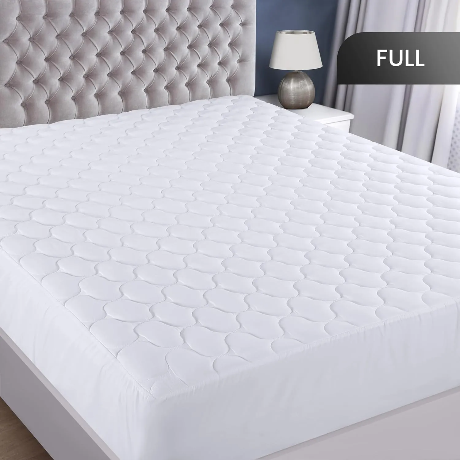 Utopia Bedding Waterproof Mattress Protector, Full Mattress Pad, Quilted Fitted Cover Stretches up to 16 Inches Deep (White)