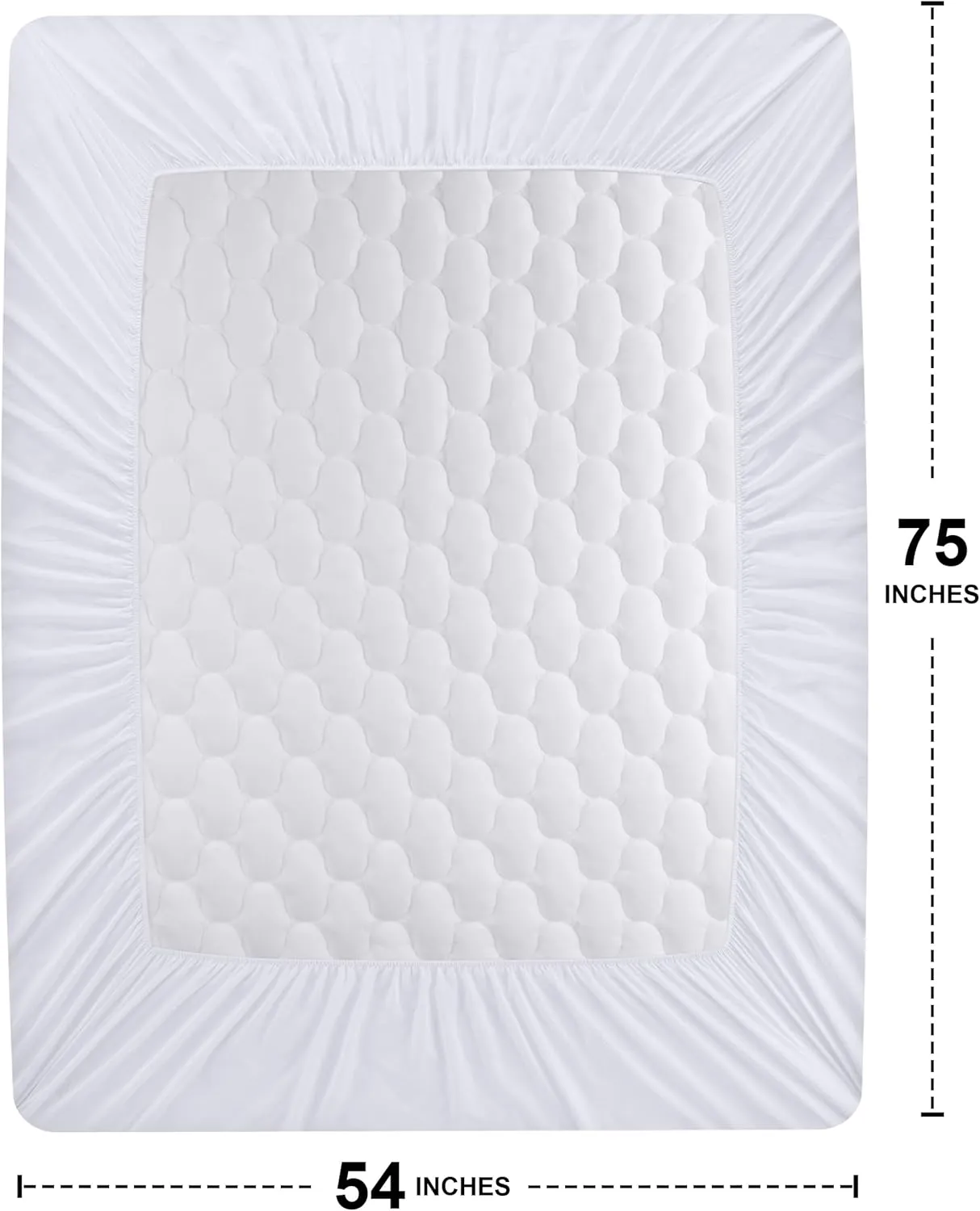 Utopia Bedding Waterproof Mattress Protector, Full Mattress Pad, Quilted Fitted Cover Stretches up to 16 Inches Deep (White)