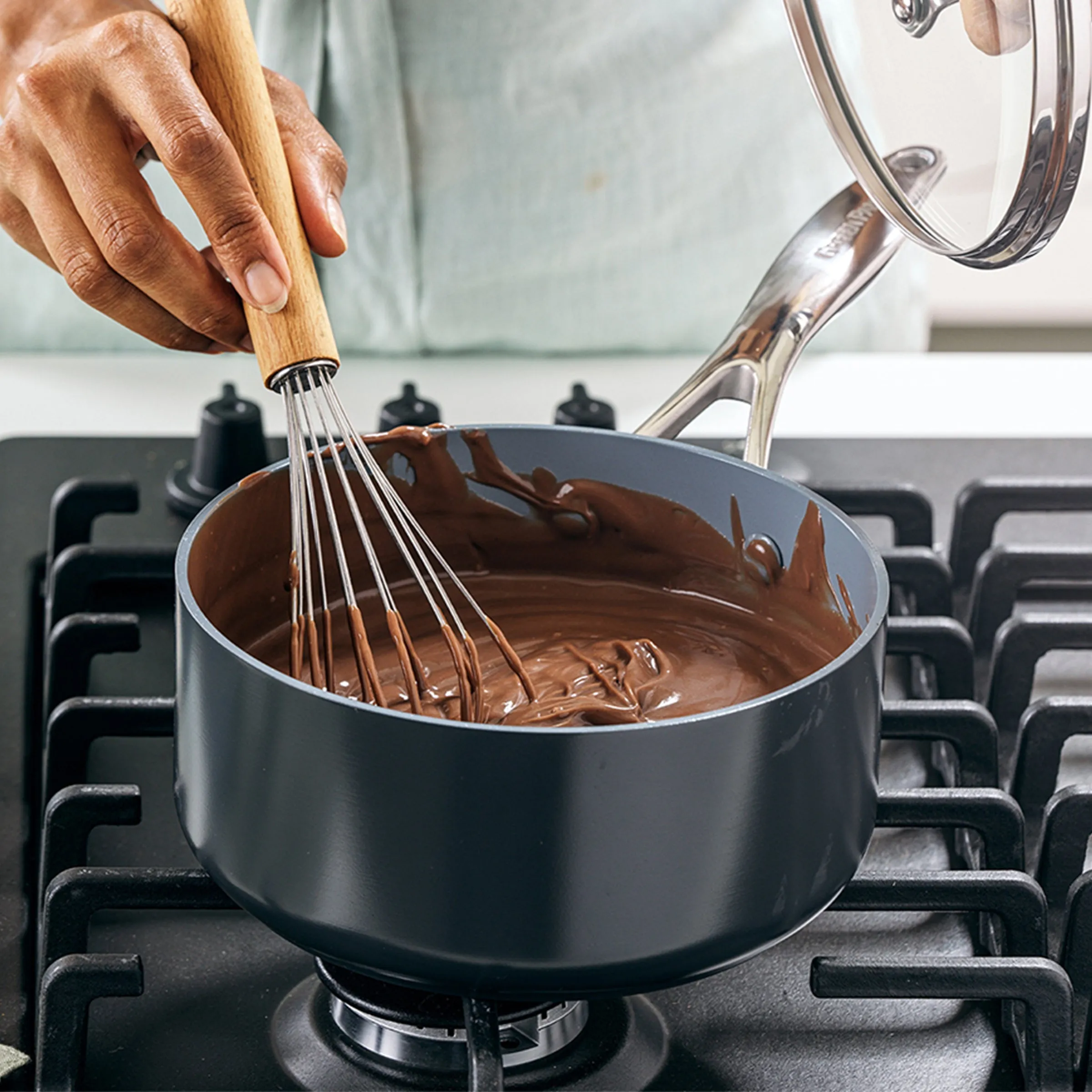 Valencia Pro Nonstick, Ceramic Sauce Pan with Lid, 2qt