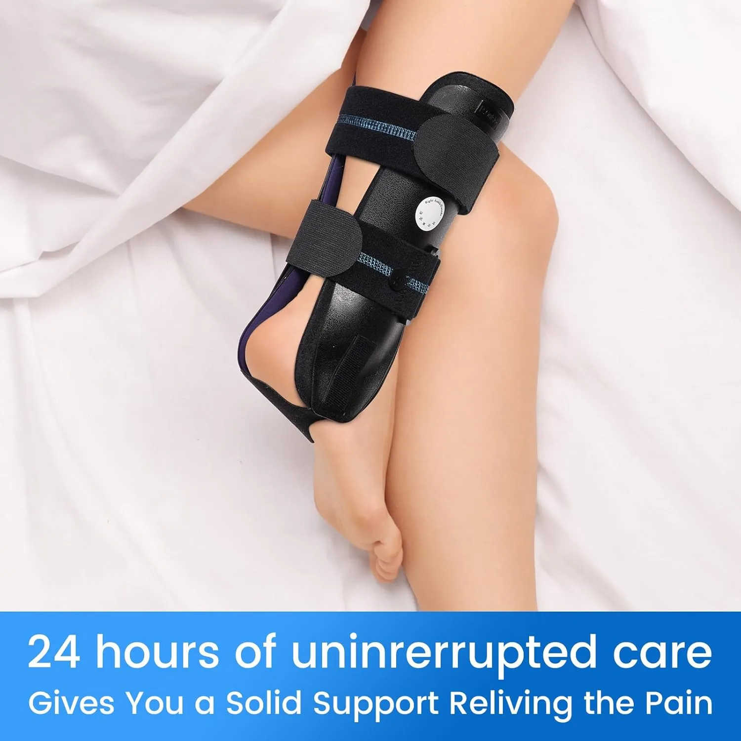 Velpeau Air Gel Foam Ankle Stabilizer Support Brace for Sprained Ankle, Ligament Injury, Tendonitis, Adjustable Rigid Stirrup Ankle Splint for Women and Men (Foam Version, Small, Left Foot)
