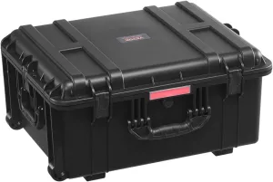 VEVOR Weatherproof Hard Case, Heavy Duty Protective Dry Box Case with Pre-Cut Foam, Wheels & Retractable Pull Handles for Travel, Hunt, Military, Tactical, IP67 Waterproof Case for Cameras(63x50x32)
