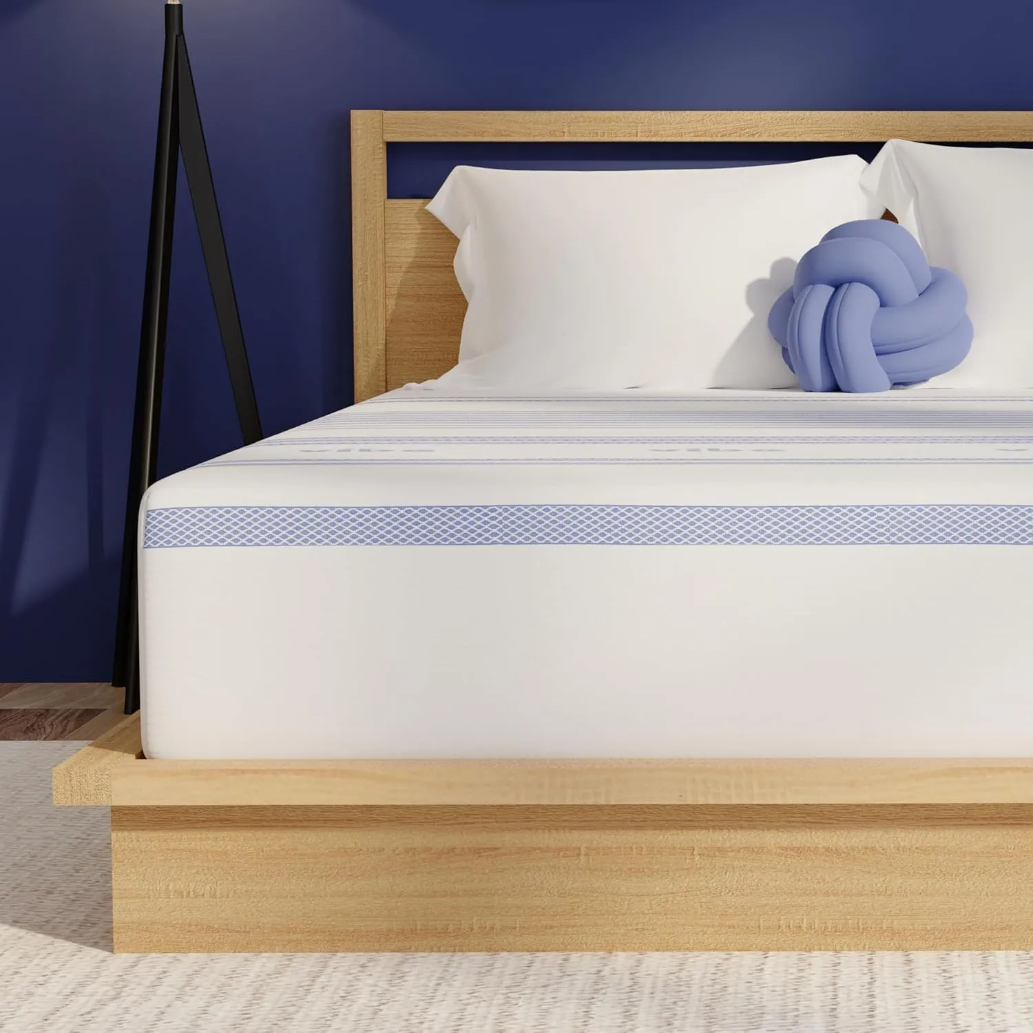 Vibe Gel Memory Foam Mattress, Fiberglass Free 10-Inch CertiPUR-US Certified Bed-in-a-Box, King, White
