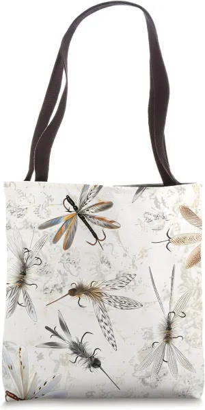 Vintage Paisley Dry Flies Stimulator Decor Tote Bag