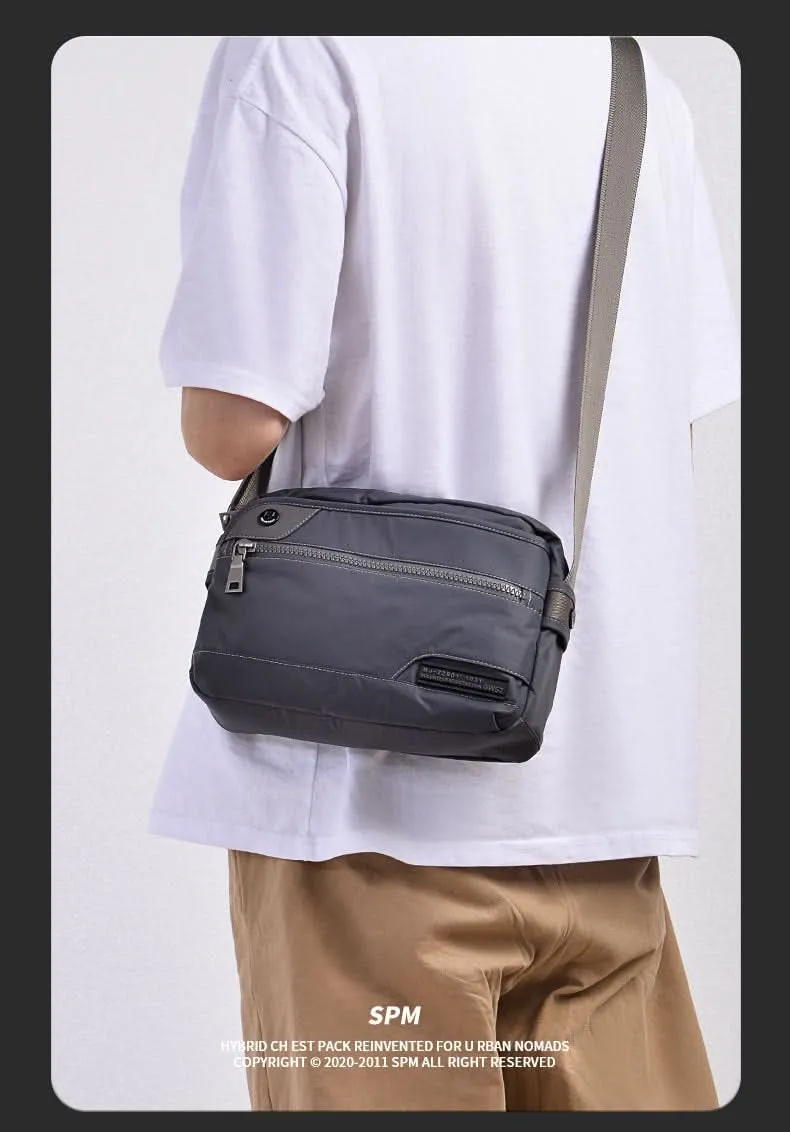 Volunteer Men’s Lightweight Oxford Crossbody Bag – Casual Canvas Shoulder Bag