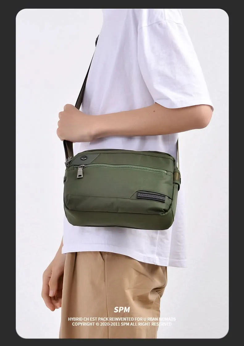 Volunteer Men’s Lightweight Oxford Crossbody Bag – Casual Canvas Shoulder Bag