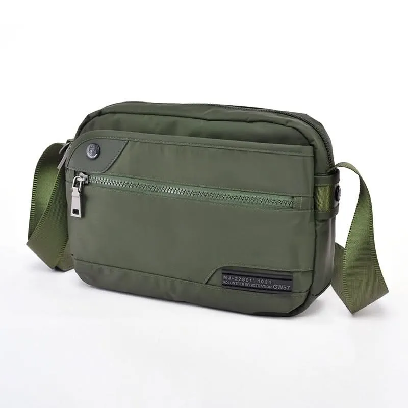 Volunteer Men’s Lightweight Oxford Crossbody Bag – Casual Canvas Shoulder Bag