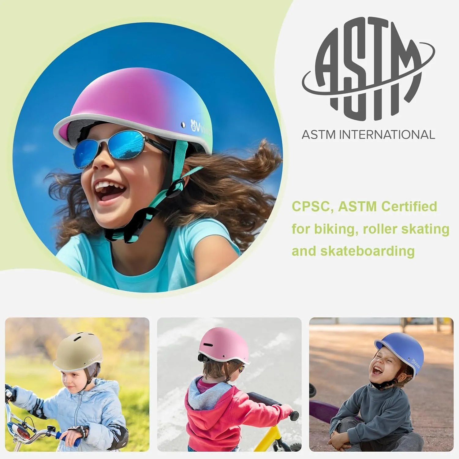 Vvinca Toddler Bike Helmet to Children 1/2/3/4/5/6/7/8 Years Old, Kids Helmets Ages 3-5/5-8, Helmets for Youth Boys and Girls