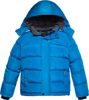 wantdo Boy's Fleece Winter Coat Waterproof Puffer Jacket Warm Winter Jackets with Hood