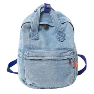 Washed Denim Backpack