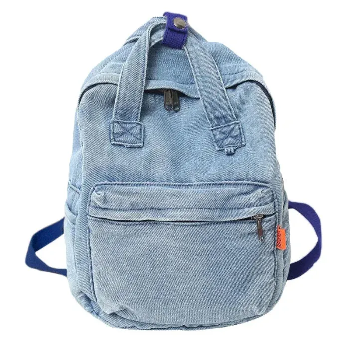 Washed Denim Backpack