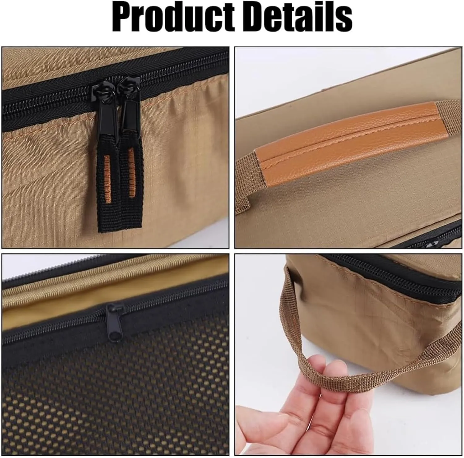 Waterproof Camping Organizers and Storage, Portable Camping Cookware Storage Pouch Camping Cookware Storage Bag for Hiking, Outdoor Travel, BBQ & Beach Makeup Brushes
