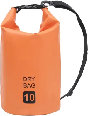 Waterproof Dry Bag for Outdoor Adventures, Protects Valuables and Clothing, Lightweight and Durable, 2.6 Gallon Capacity, Orange and Black