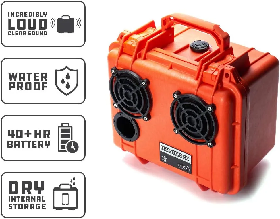 Waterproof, Portable, and Rugged Outdoor Bluetooth Speakers. Loud Sound, Deep Bass, 40  hr Battery Life, Dry Box   USB Charging, Multi-Pairing Party Mode. Built to Last