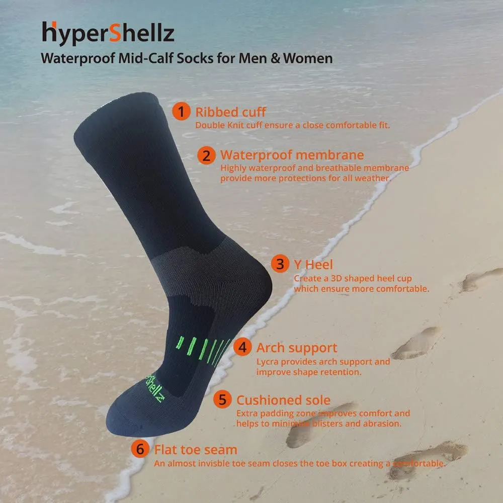 Waterproof Socks for Men & Women Mid Calf Length