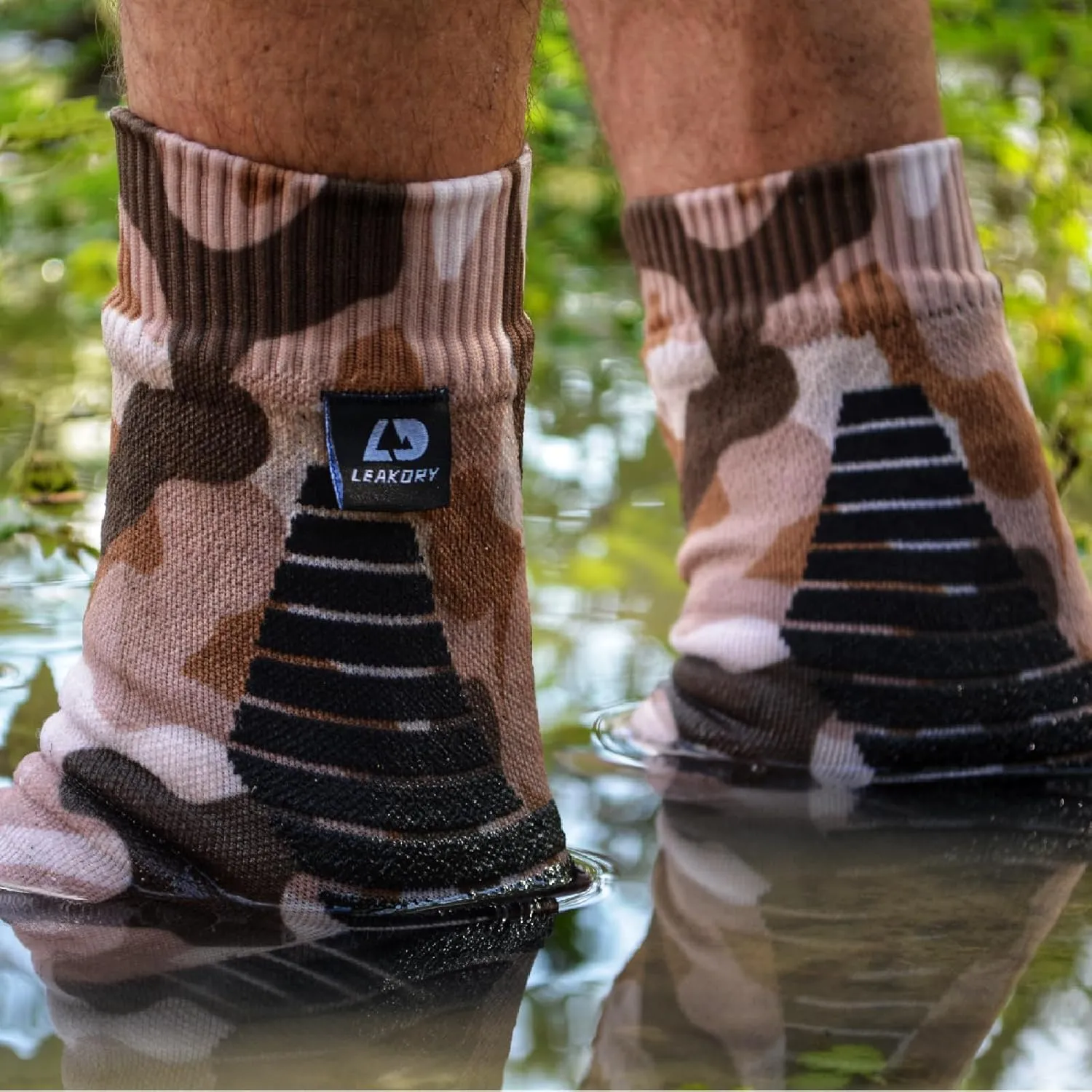 Waterproof Socks,3 Layer Windproof & Breathable,Crew Socks,Digital Printed,Hiking,Fishing,Camping,Bike,Unisex