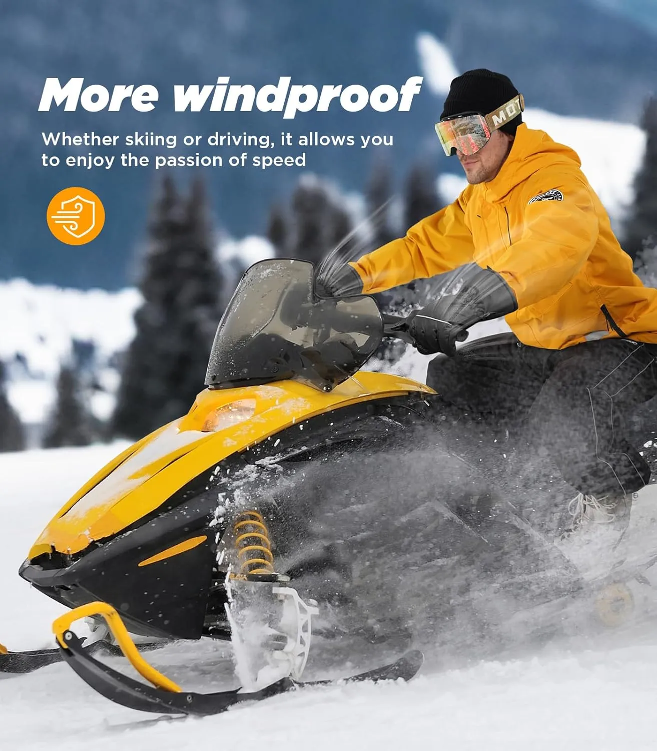 Waterproof Winter Ski Gloves Thermal -10F, 3M Thinsulate Thick Warm Windproof Snow Touch Screen Anti-Slip for Skiing Cold Weather Cycling Hiking for Men Women