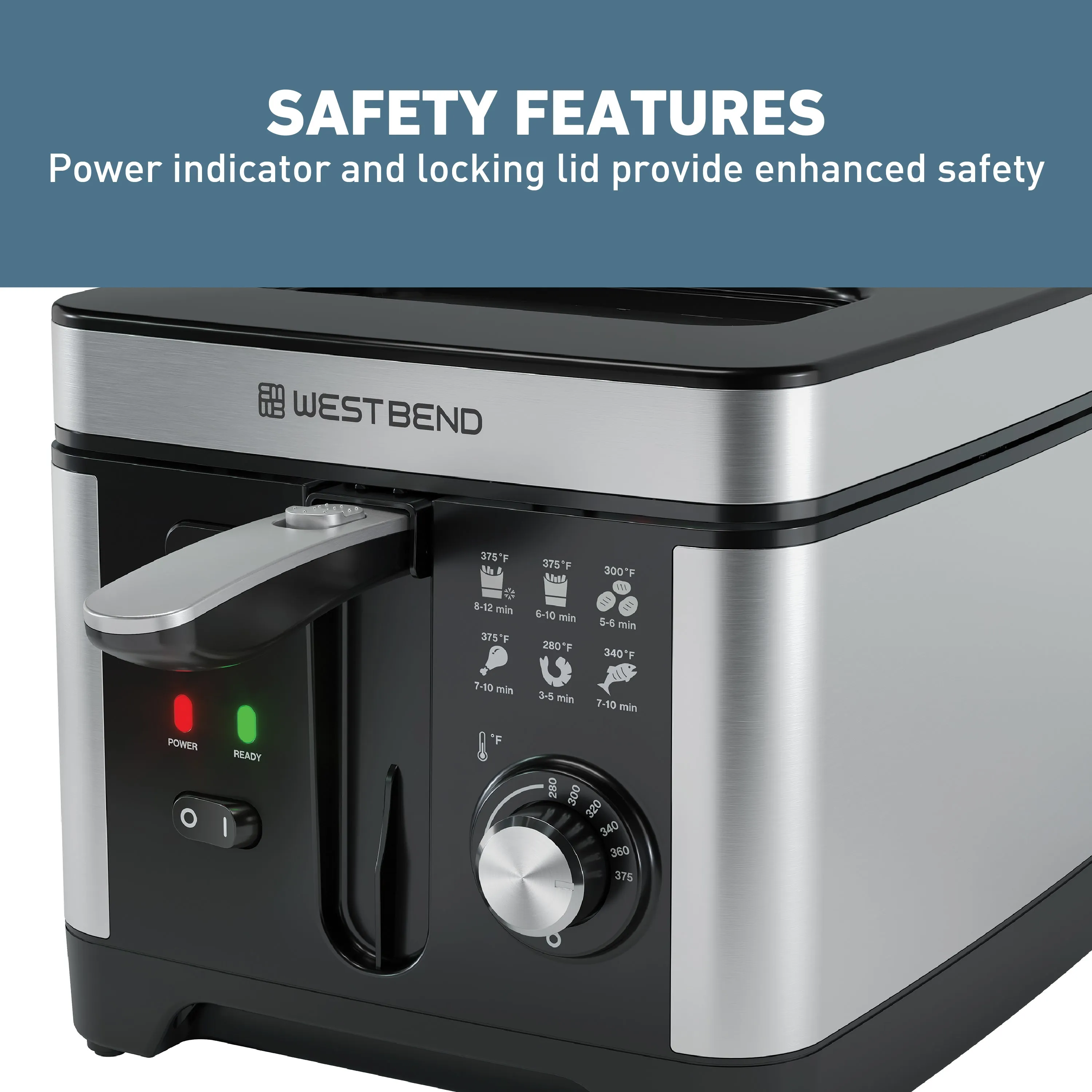 West Bend Deep Fryer, 3L Capacity