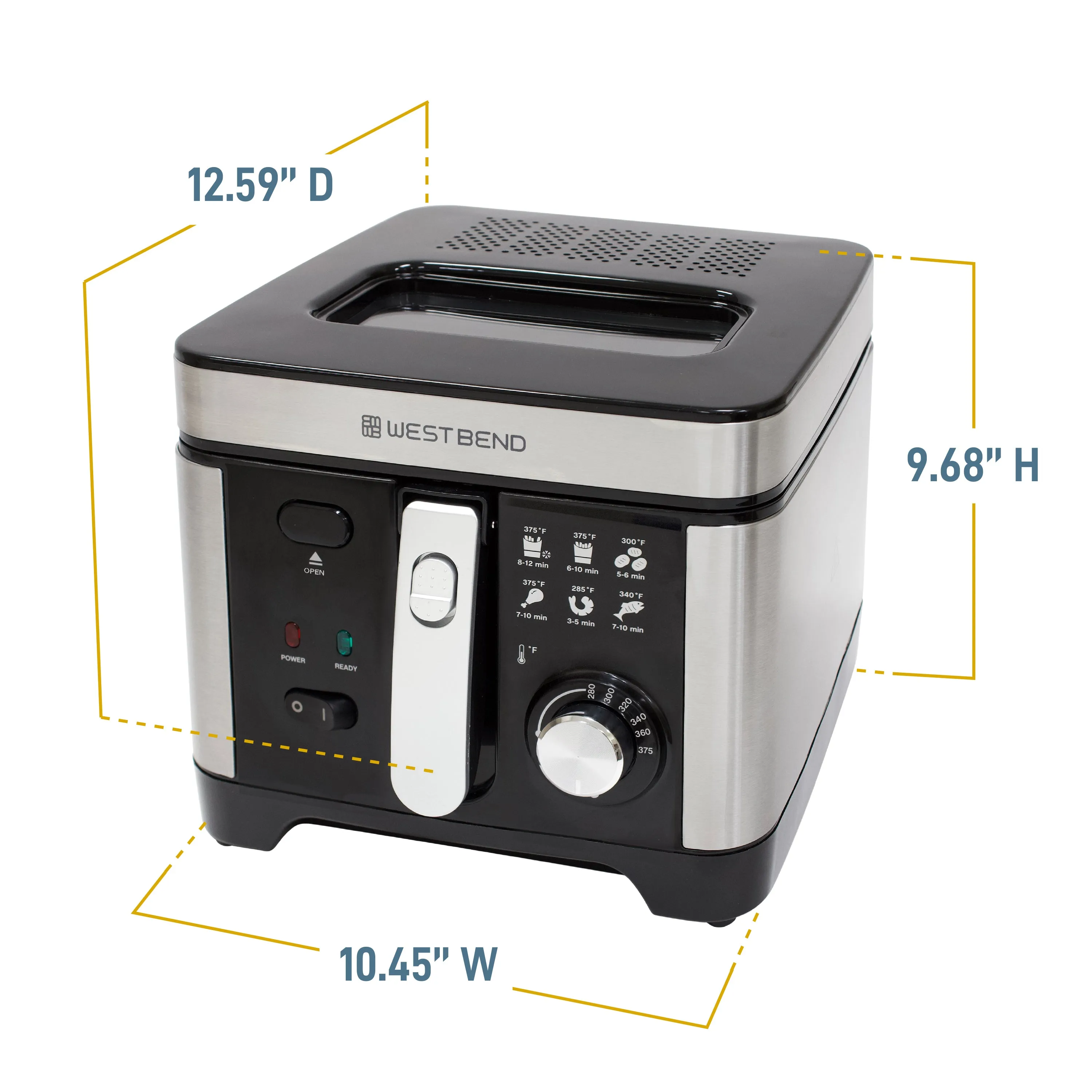 West Bend Deep Fryer, 3L Capacity