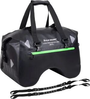 WILD HEART Dry Motorcycle Tail bag 70L/50L With Rope Straps and Inner Pocket Waterproof PVC 500D for Travel,Motorcycle and so on