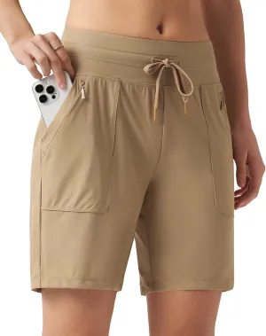 Willit Women's Shorts Hiking Athletic Shorts Quick Dry Golf Outdoor Casual 7" Shorts Lightweight UPF50 
