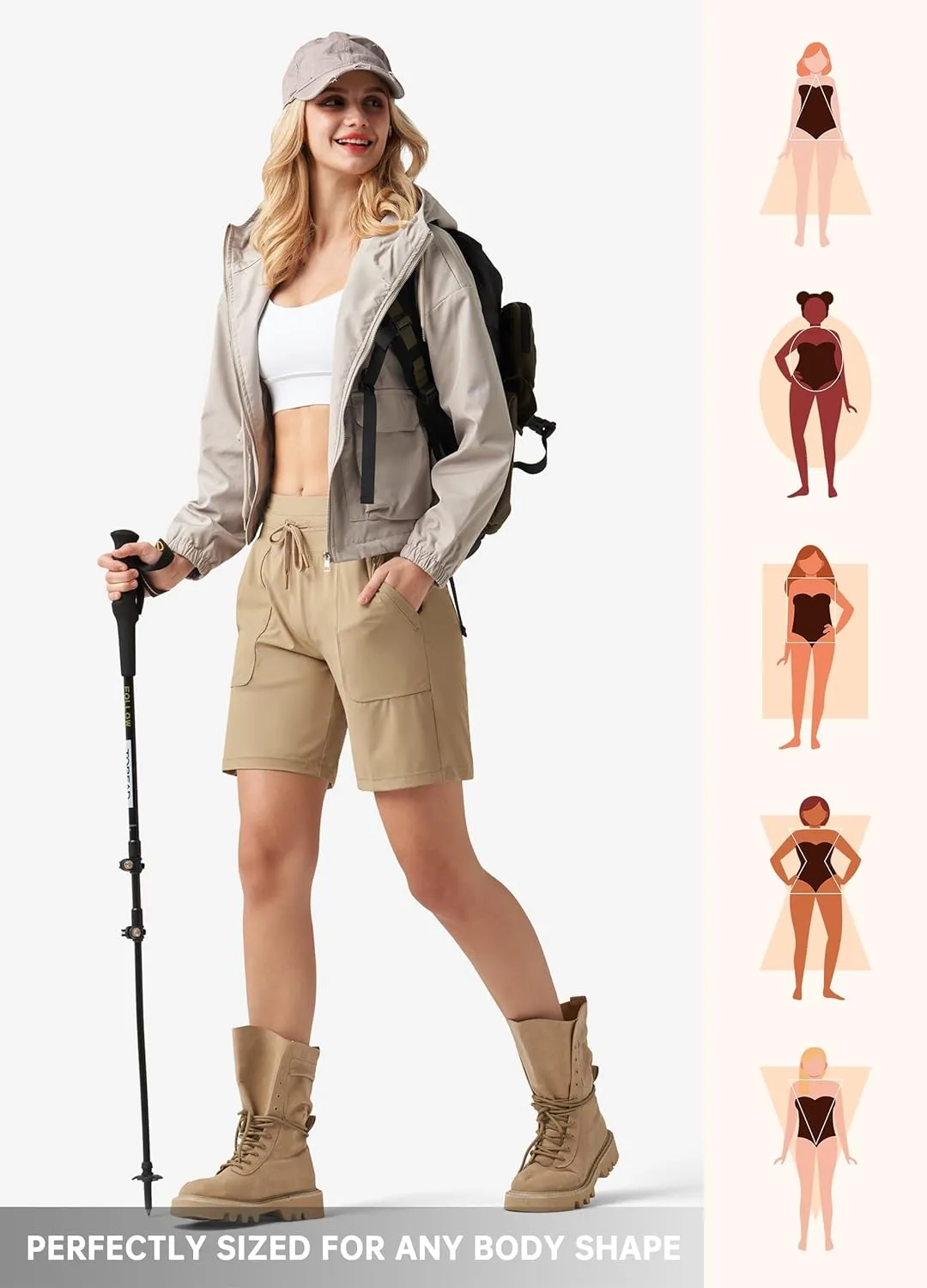 Willit Women's Shorts Hiking Athletic Shorts Quick Dry Golf Outdoor Casual 7" Shorts Lightweight UPF50 