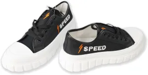 Women Fashion Sneakers Canvas Shoes Lace-Up Lift Cozy Utility Sneakers Tennis Shoes Low Top Casual Shoes Comfortable Soft and Durable Black Sneaker