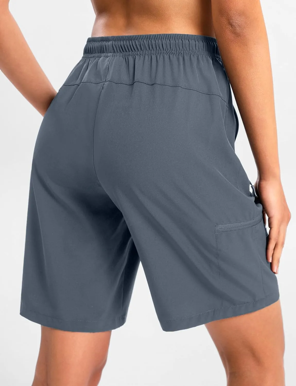Women's 9" Hiking Shorts Lightweight Stretch Quick Dry Athletic Casual Bermuda Shorts for Women