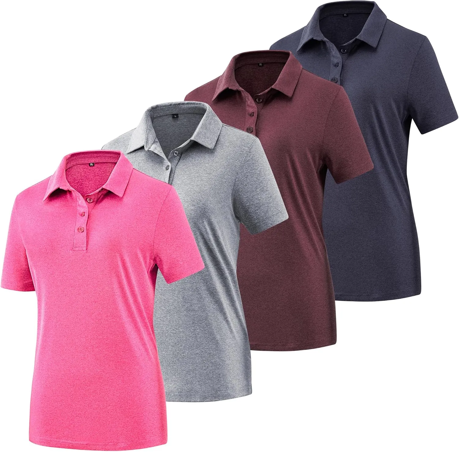 Women's Golf Polo Shirts Lightweight Moisture Wicking Short Sleeve Shirt Quick Dry Athletic Tennis Tops