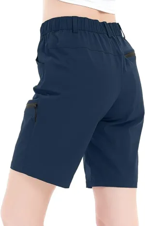 Women's Hiking Cargo Shorts Summer Quick Dry Lightweight Shorts Travel Athletic Golf with Zipper Pockets