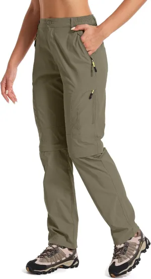 Women's Hiking Pants Convertible Quick Dry Stretch Lightweight Zip-Off Outdoor Fishing Travel Safari Pants