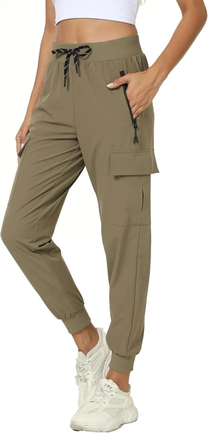 Women's Lightweight Joggers Quick Dry Hiking Running Pants for Athletic Casual Workout Outdoor