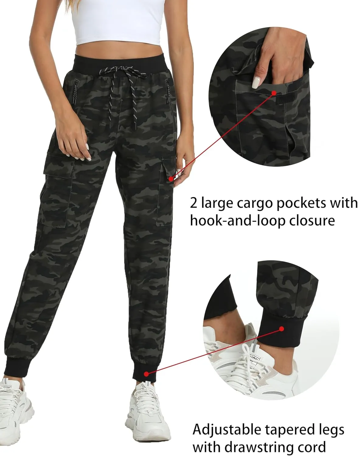 Women's Lightweight Joggers Quick Dry Hiking Running Pants for Athletic Casual Workout Outdoor