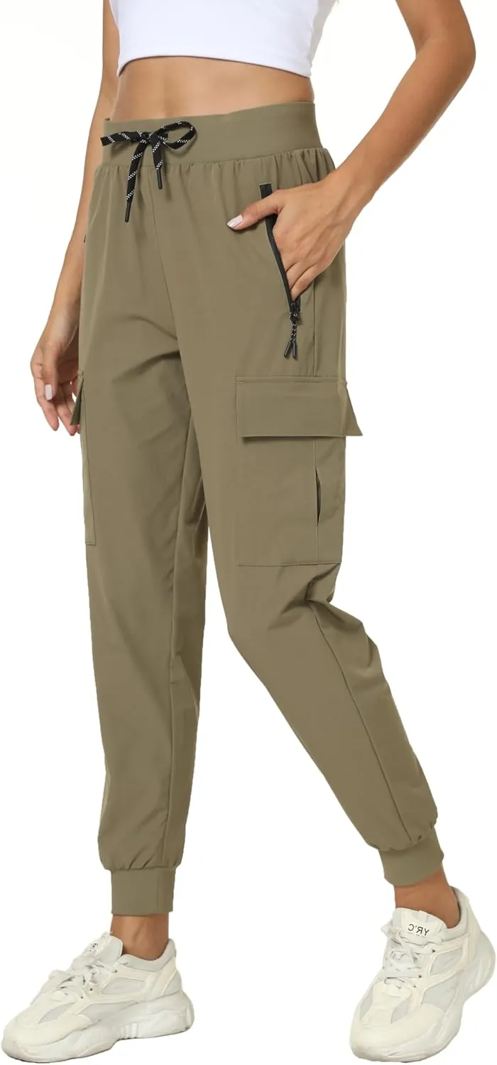 Women's Lightweight Joggers Quick Dry Hiking Running Pants for Athletic Casual Workout Outdoor